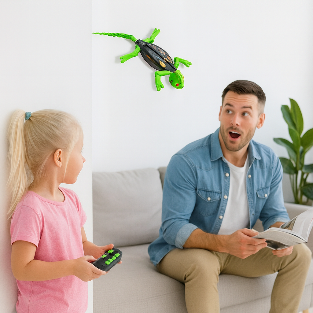 Agama, zdalnie sterowana jaszczurka, która wspina się po podłogach i ścianach