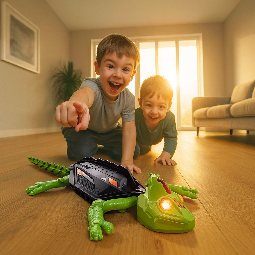 Agama, zdalnie sterowana jaszczurka, która wspina się po podłogach i ścianach